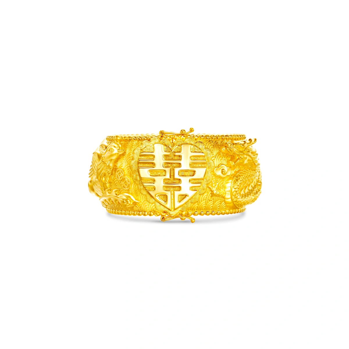Dragon and Phoenix 999 Gold bangle