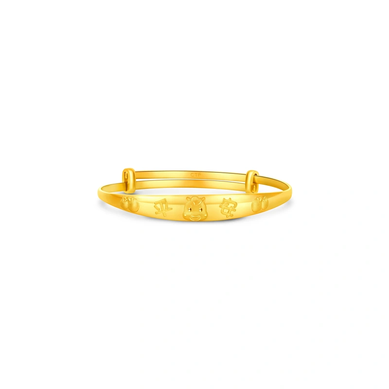Peace 999.9 Gold Baby bangle