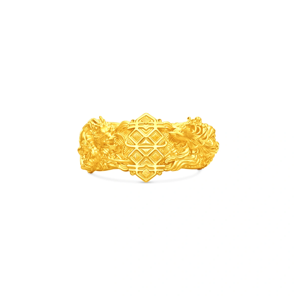 Dragon and Phoenix 999 Gold bangle