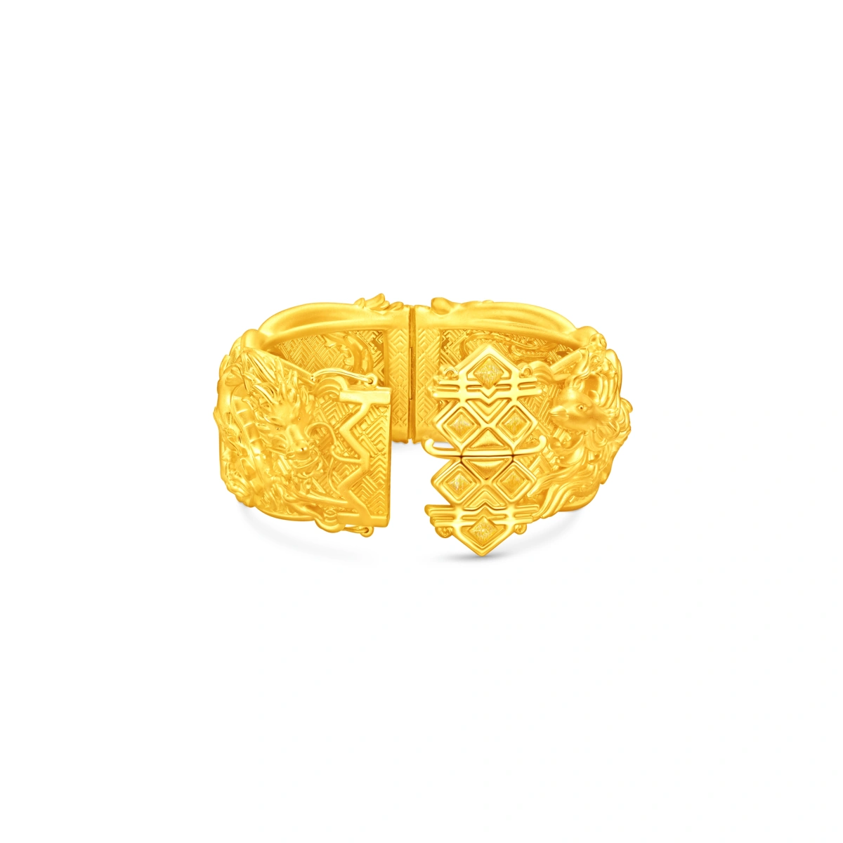 Dragon and Phoenix 999 Gold bangle