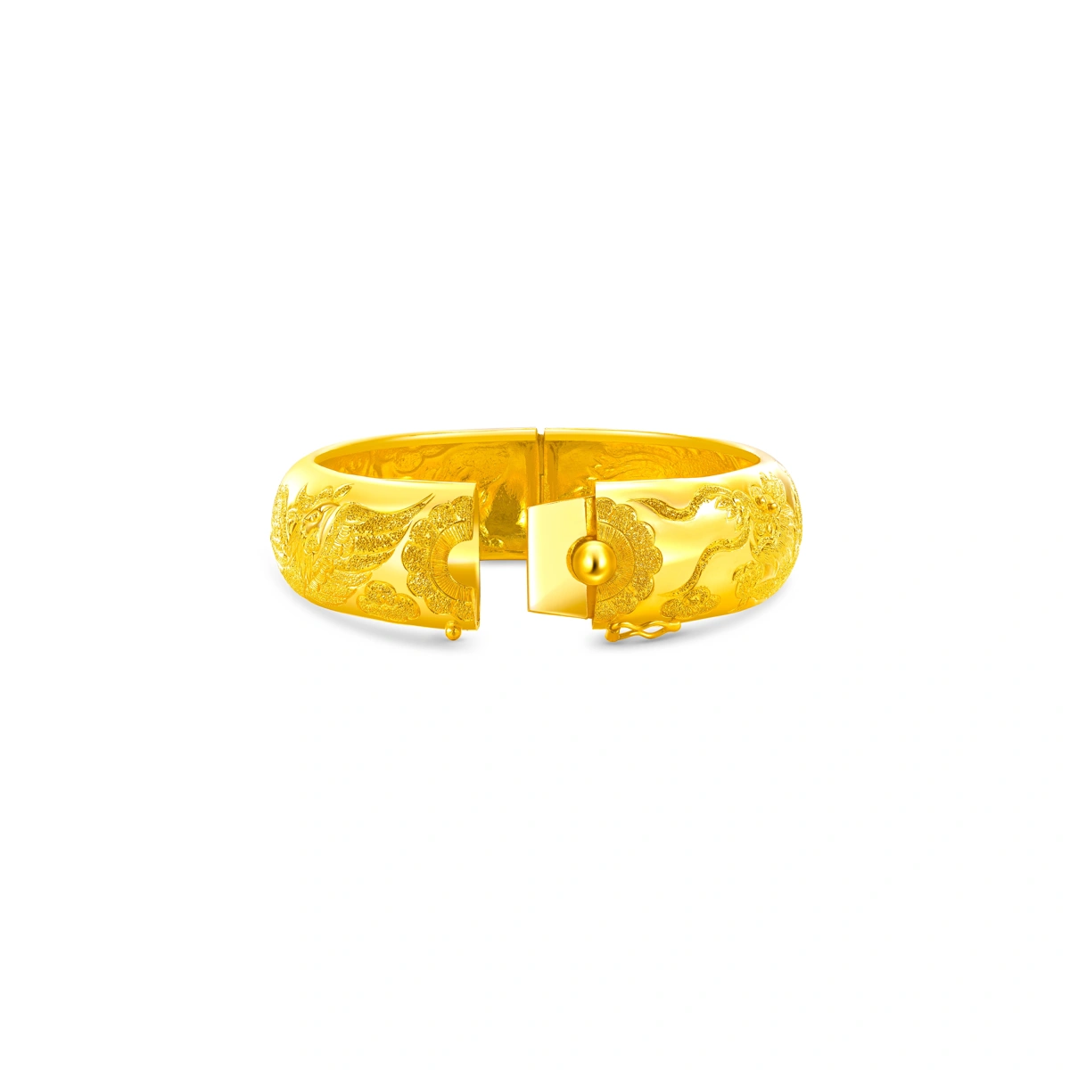 Dragon and Phoenix 999.9 Gold bangle