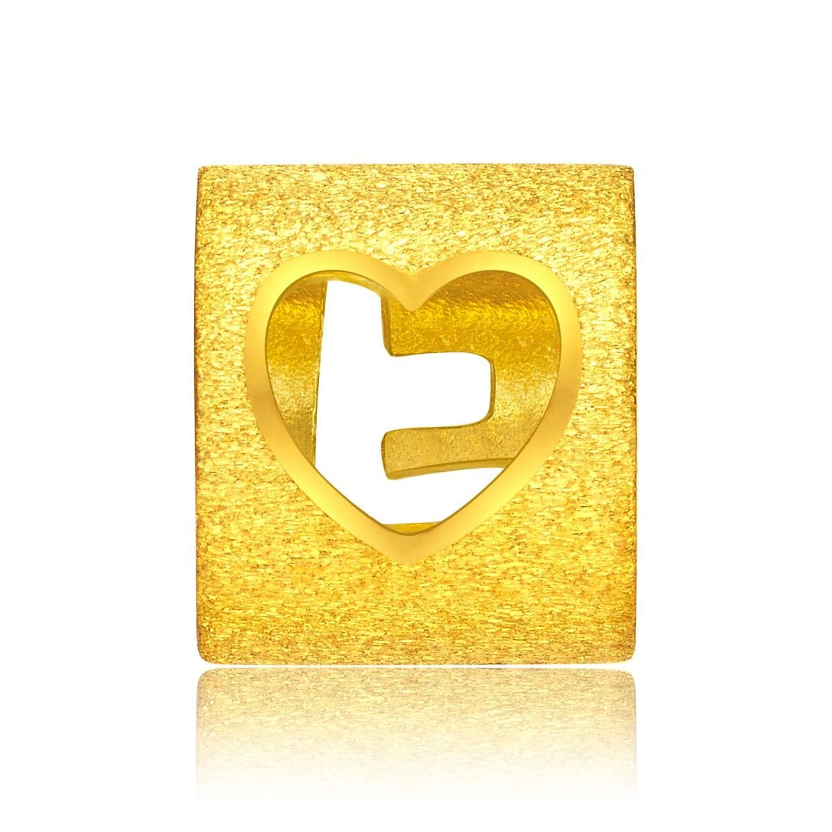 999.9 Gold Pendant (Large English Letter F)
