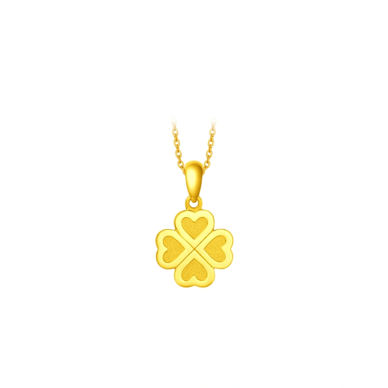 Lucky Four-Leaf Clover 999.9 Gold pendant