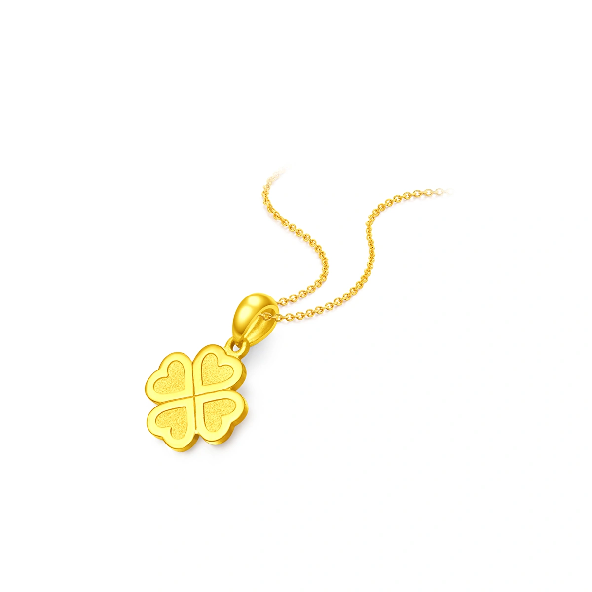 Lucky Four-Leaf Clover 999.9 Gold pendant