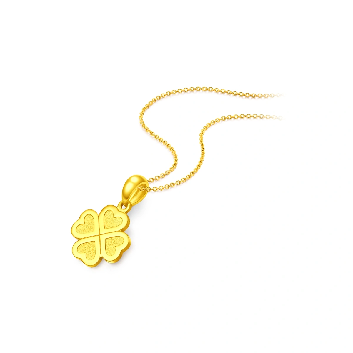 Lucky Four-Leaf Clover 999.9 Gold pendant