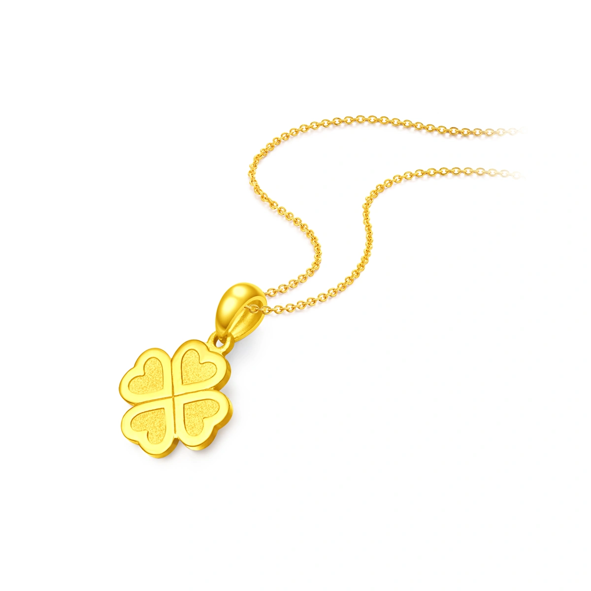Lucky Four-Leaf Clover 999.9 Gold pendant