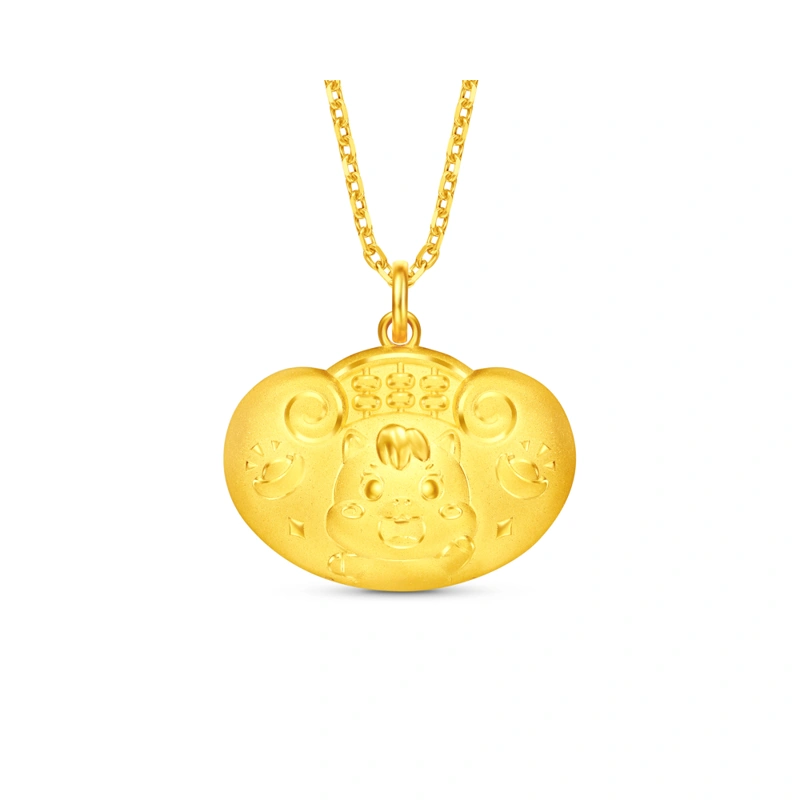 長命富貴鎖包999.9黃金吊墜