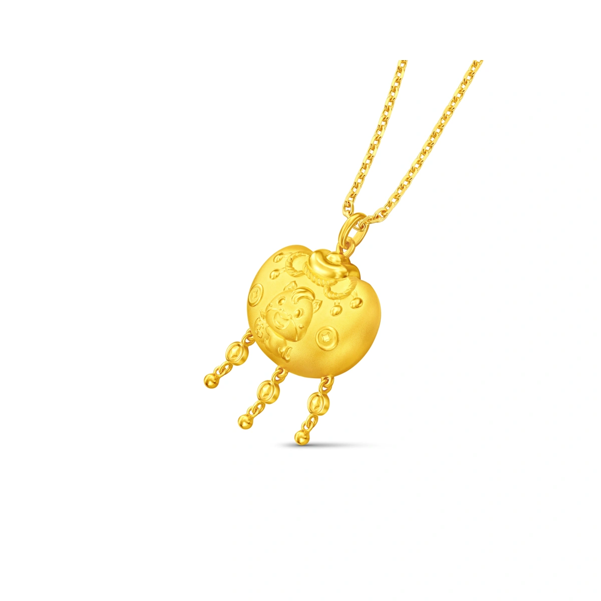 平安健康鎖包999.9黃金吊墜