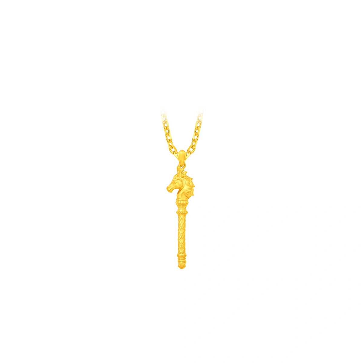 Horse Scepter 999 Gold pendant