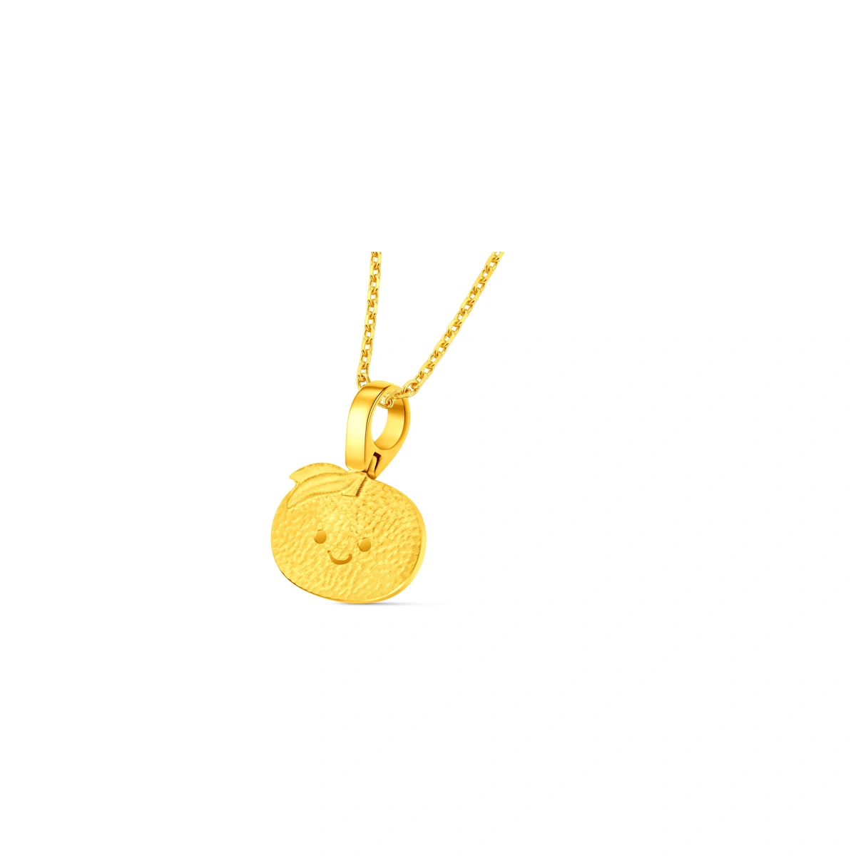 Smiling Orange 999 Gold pendant