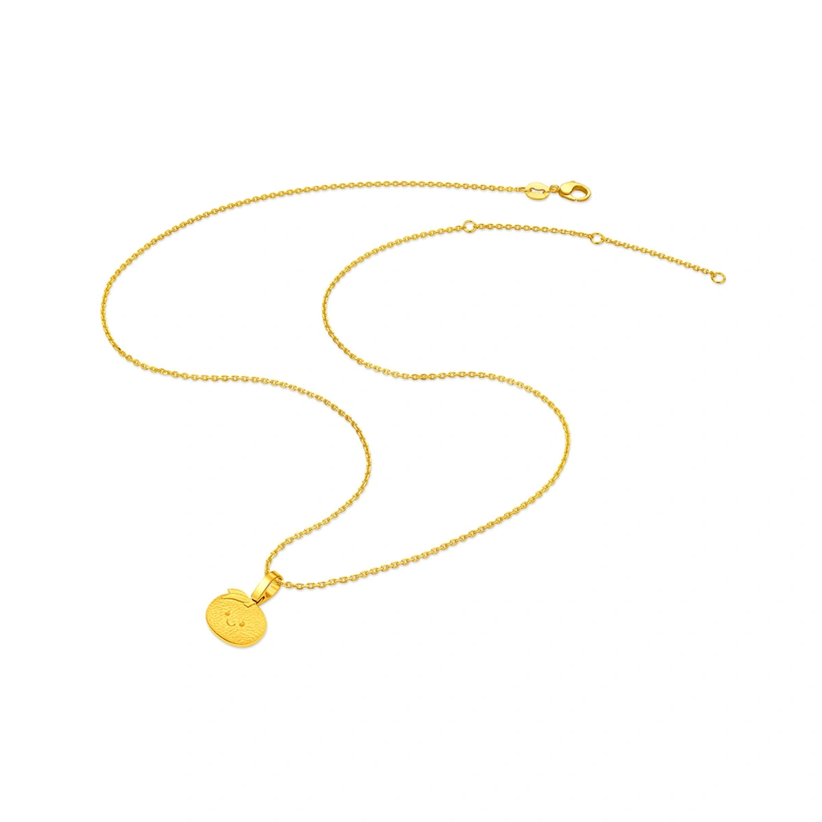 Smiling Orange 999 Gold pendant