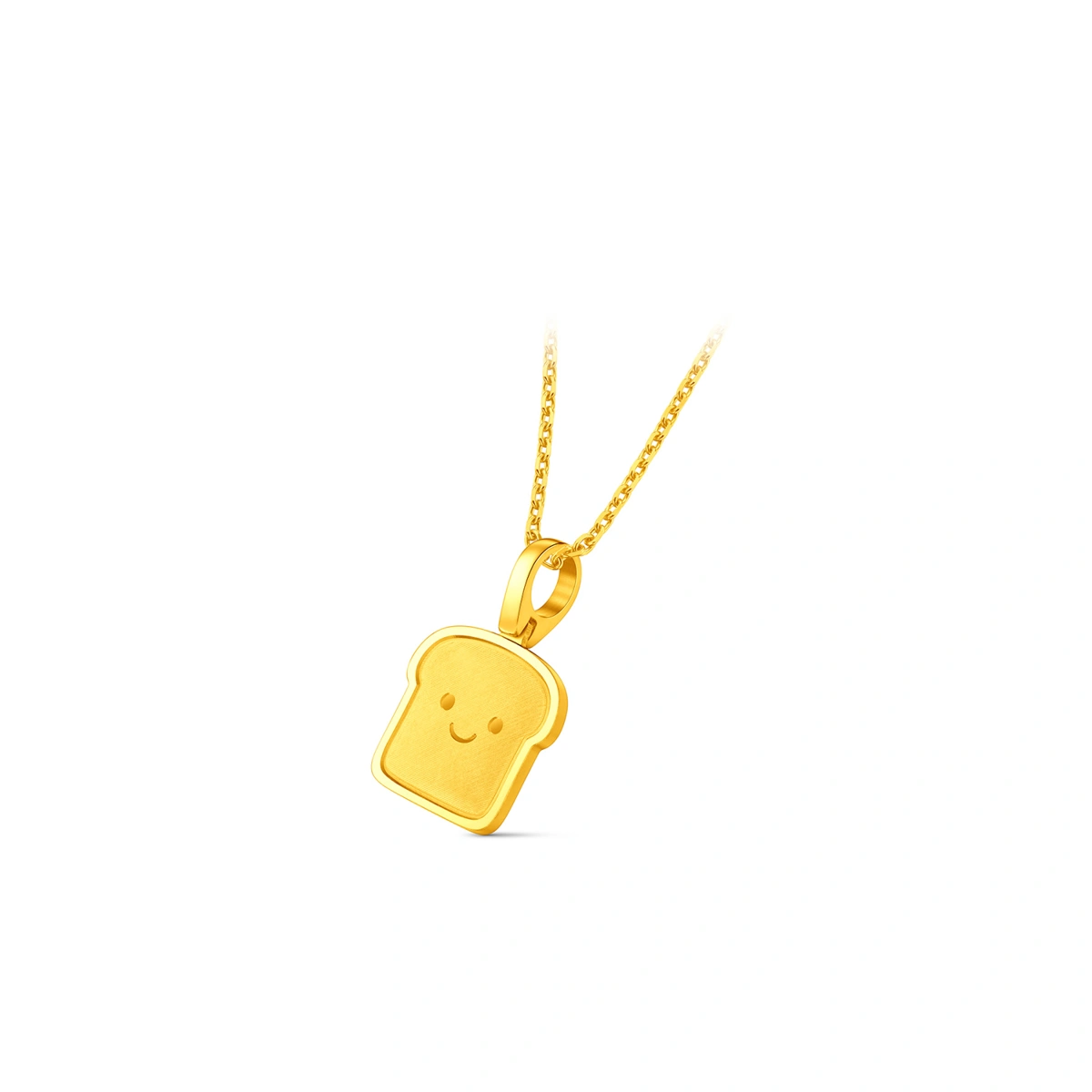 Smiling Toast 999 Gold pendant