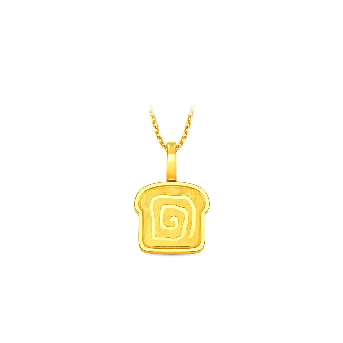 Smiling Toast 999 Gold pendant