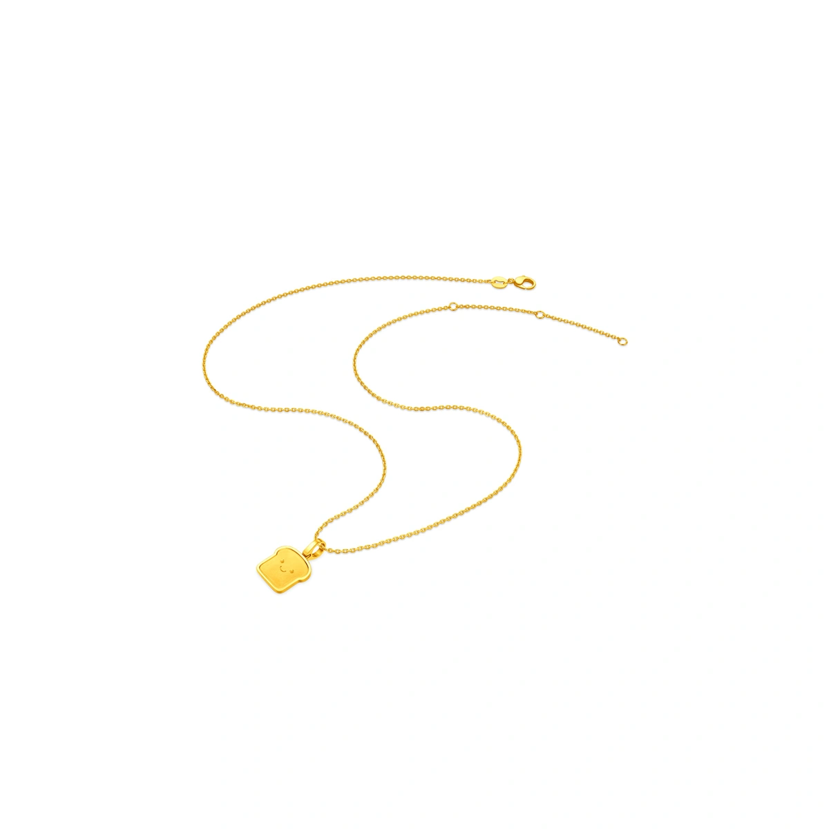 Smiling Toast 999 Gold pendant