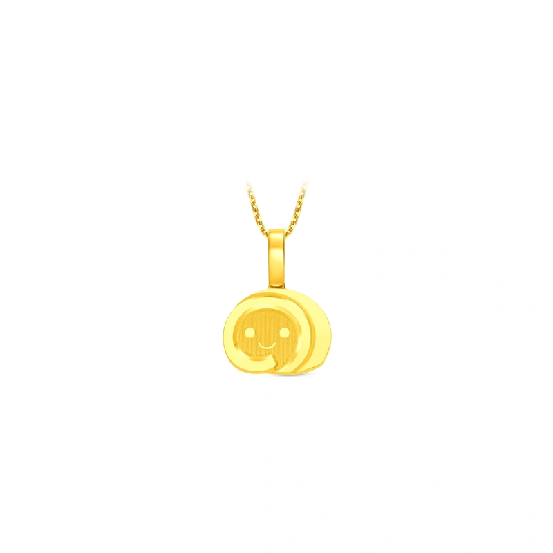 微笑瑞士卷999足金吊墜