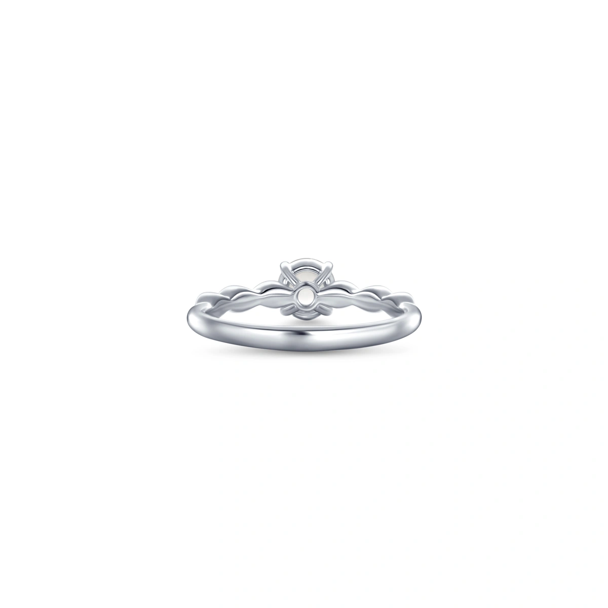 18K/750 White Gold jade ring