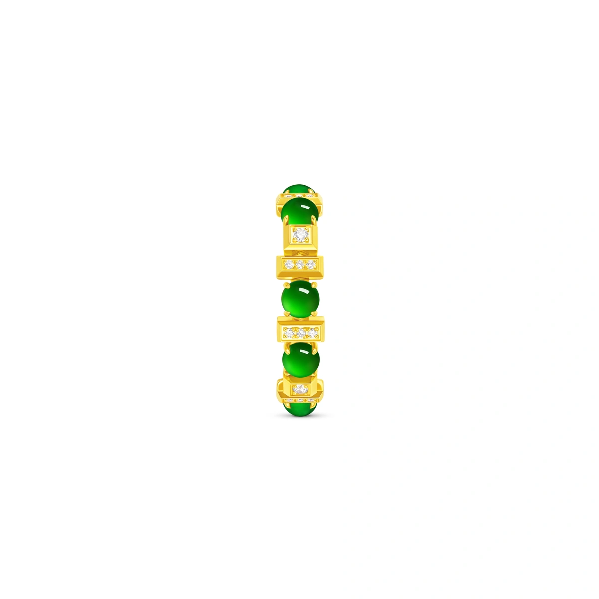 18K/750 Yellow Gold jade ring