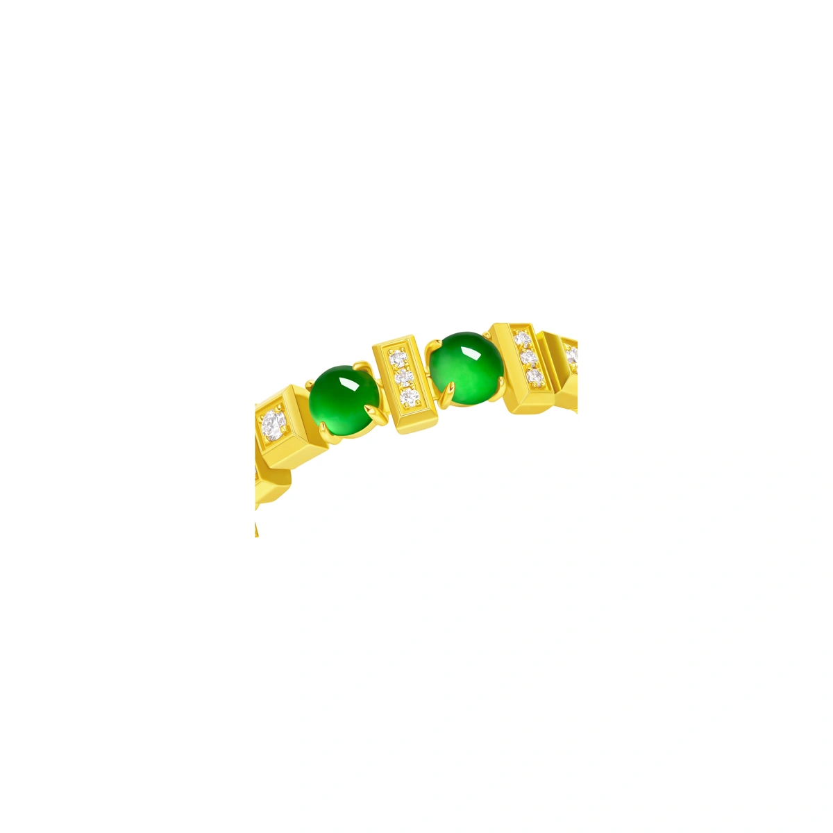 18K/750 Yellow Gold jade ring