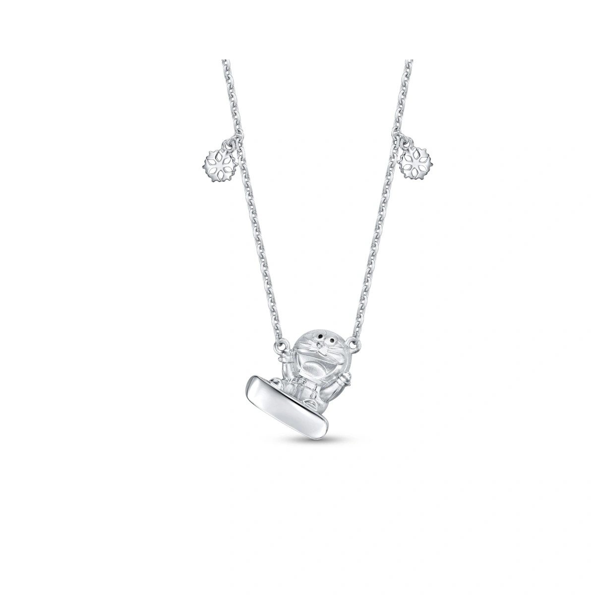 Winter Collection - Doraemon 18K/750 White Gold necklace