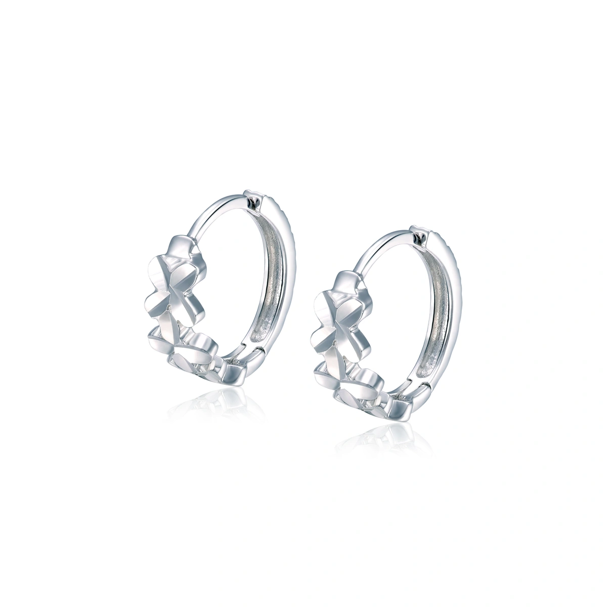 18K/750白色黃金耳環