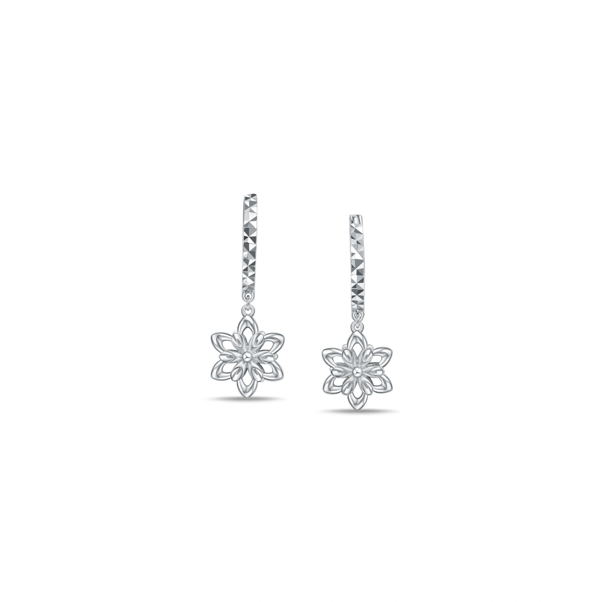 Frozen Collection - Snow Flake 18K/750 White Gold earrings