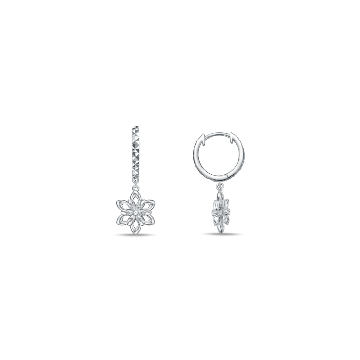 Frozen Collection - Snow Flake 18K/750 White Gold earrings