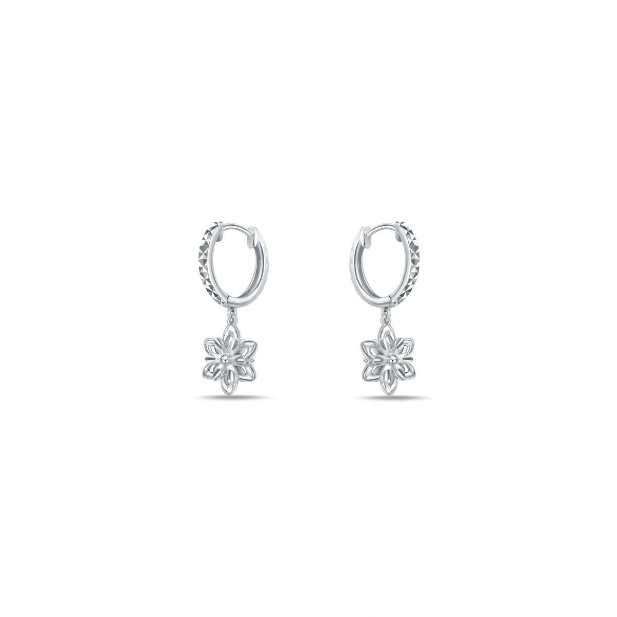 Frozen Collection - Snow Flake 18K/750 White Gold earrings
