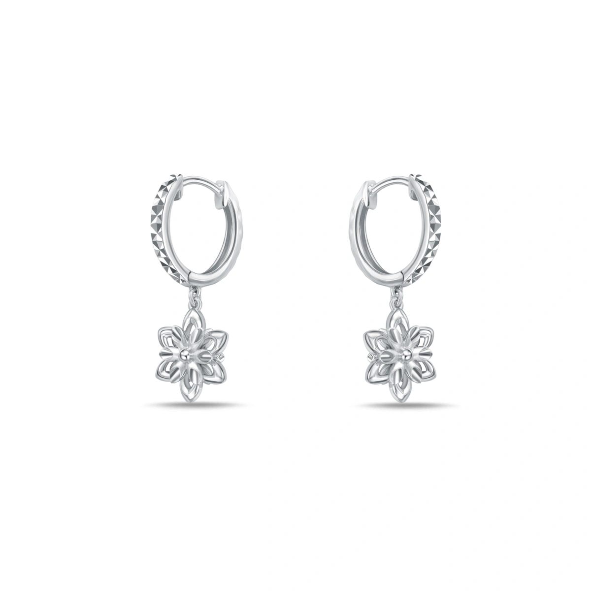 Frozen Collection - Snow Flake 18K/750 White Gold earrings