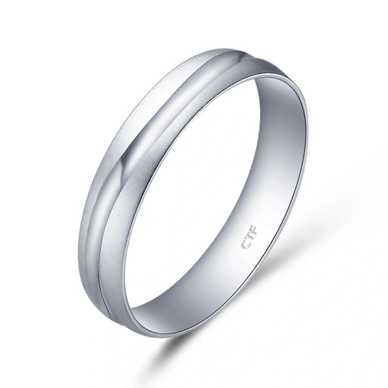 Pt950 Platinum wedding band