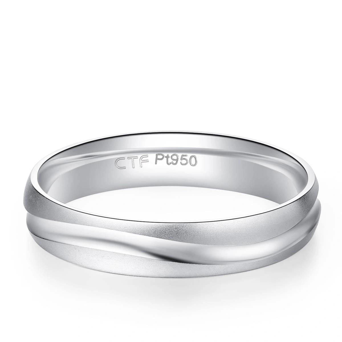 Pt950 Platinum wedding band