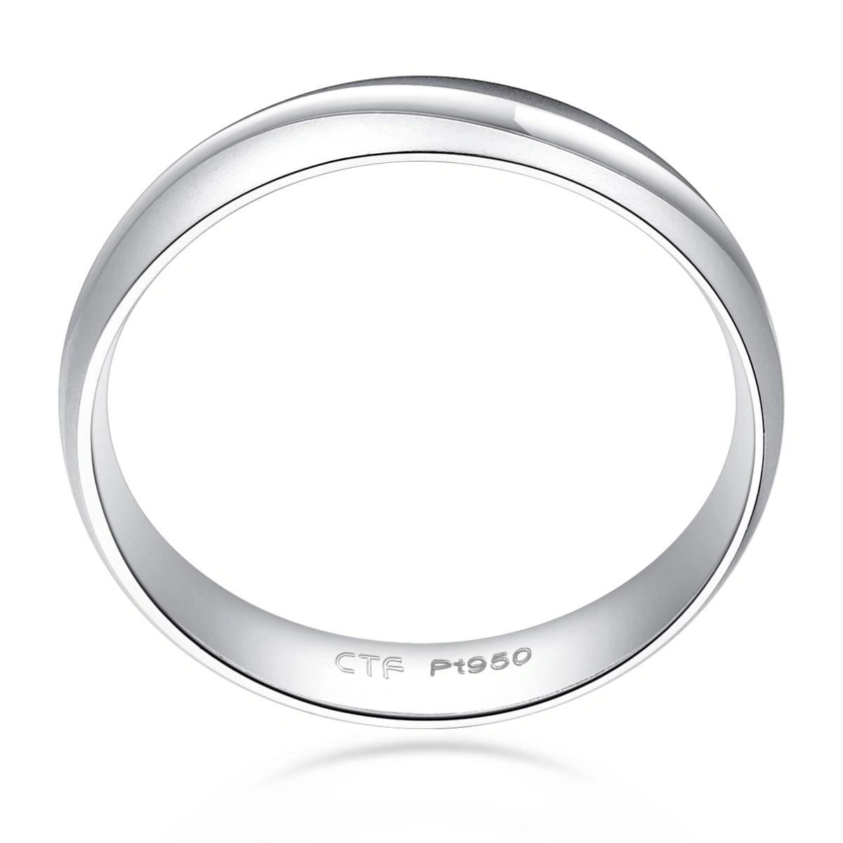 Pt950 Platinum wedding band