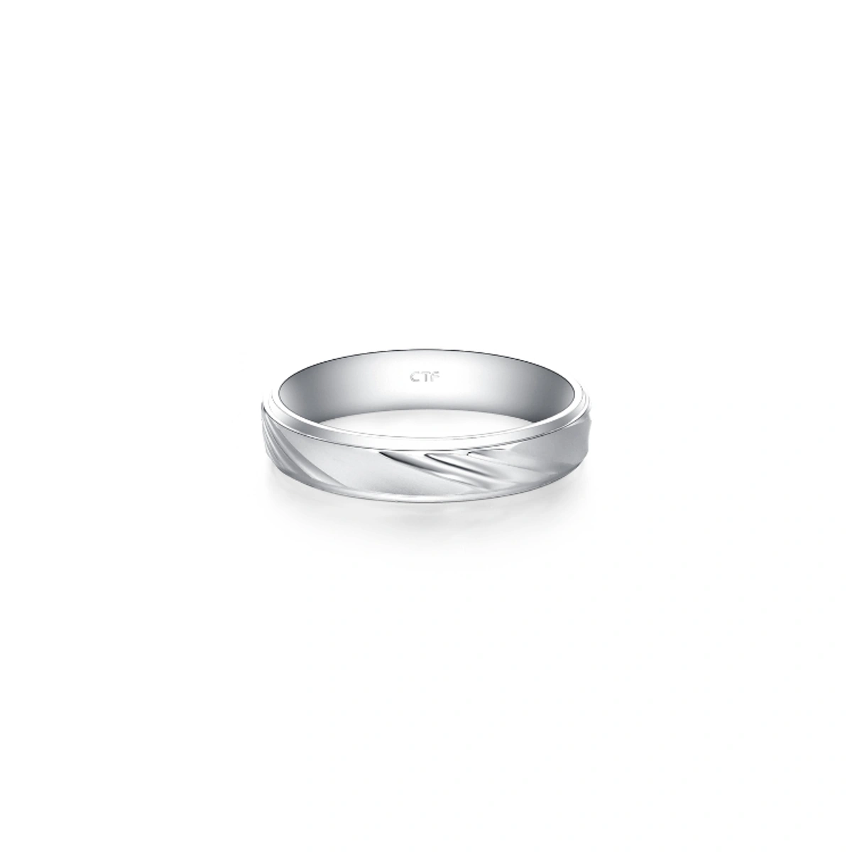 Pt950 Platinum wedding band