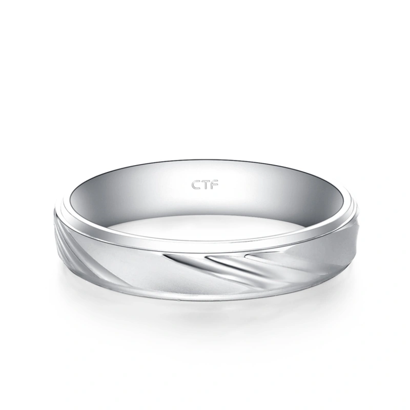 Pt950 Platinum wedding band