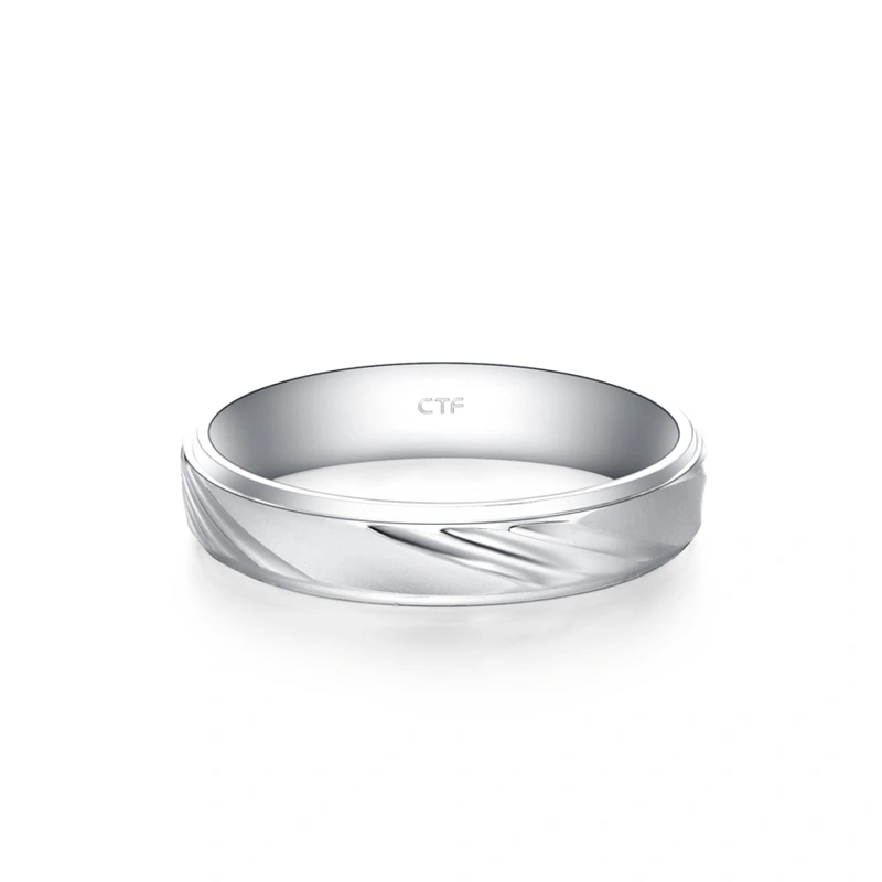 Pt950鉑金對裝戒指