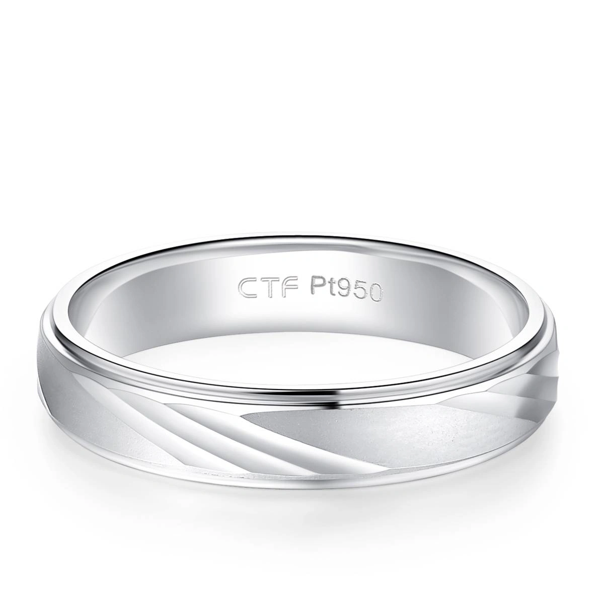 Pt950 Platinum wedding band