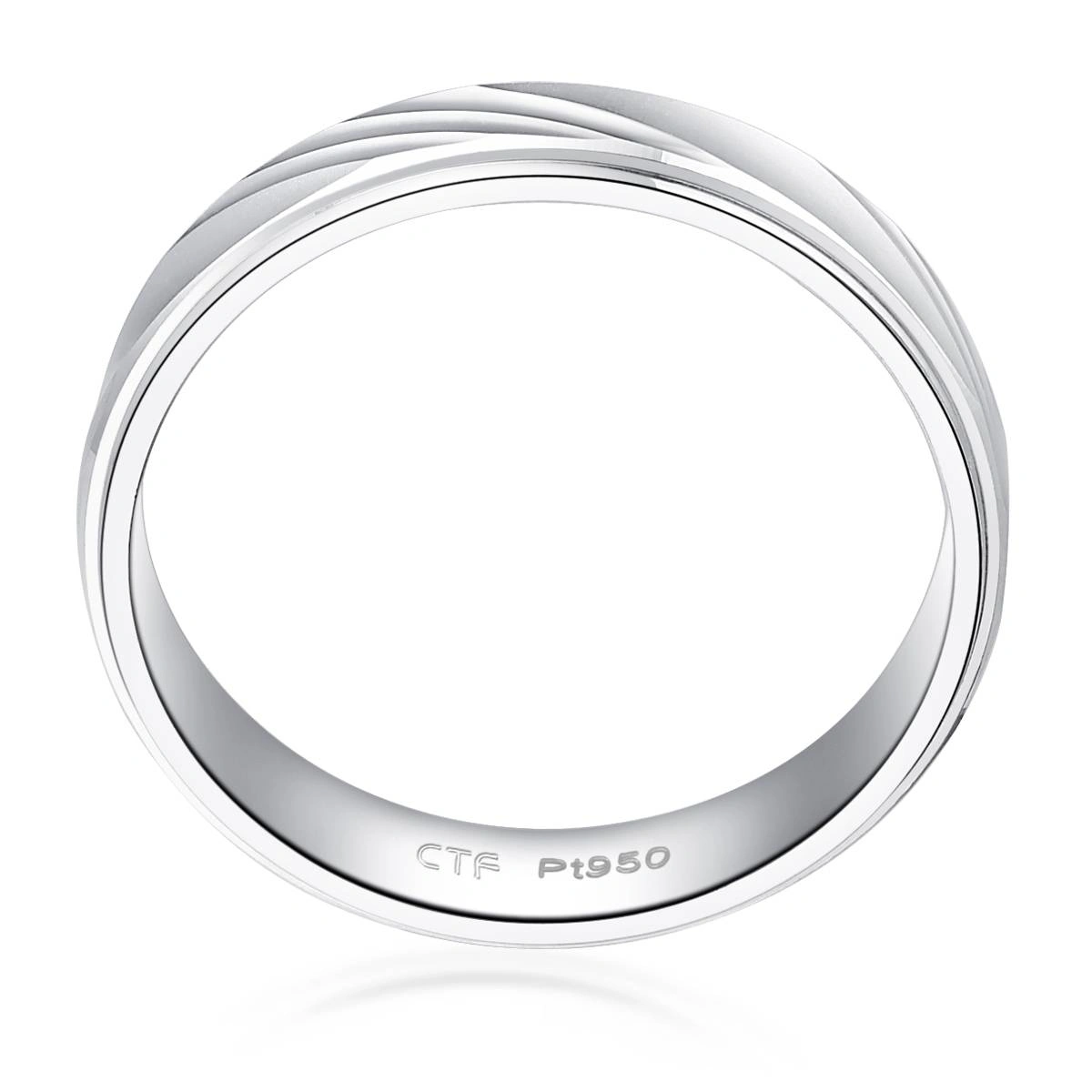 Pt950 Platinum wedding band