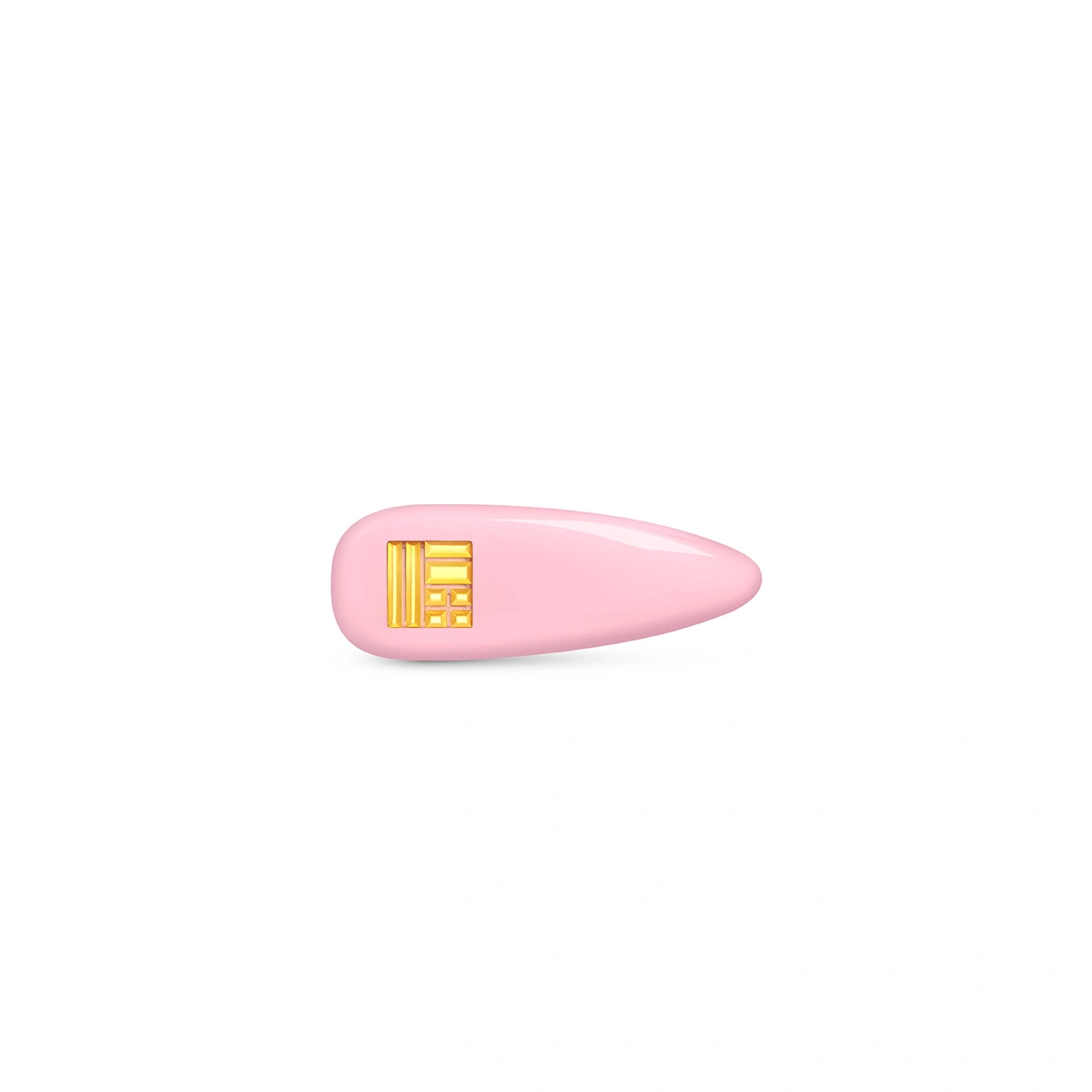 999 Gold Pink Enamel Hair Clip (Small)