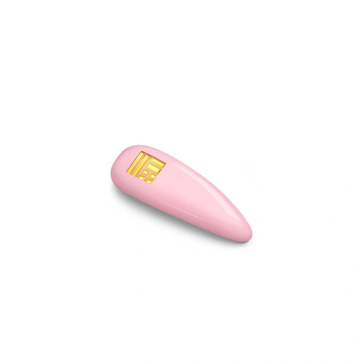 999 Gold Pink Enamel Hair Clip (Small)