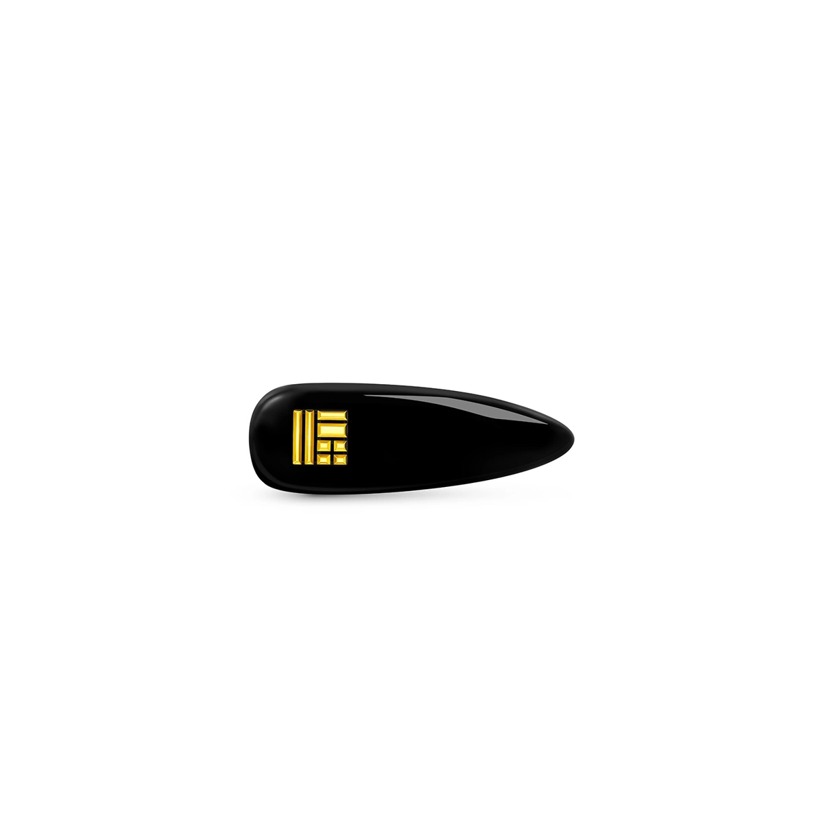 福字999足金黑色鎏彩髮夾(大版)