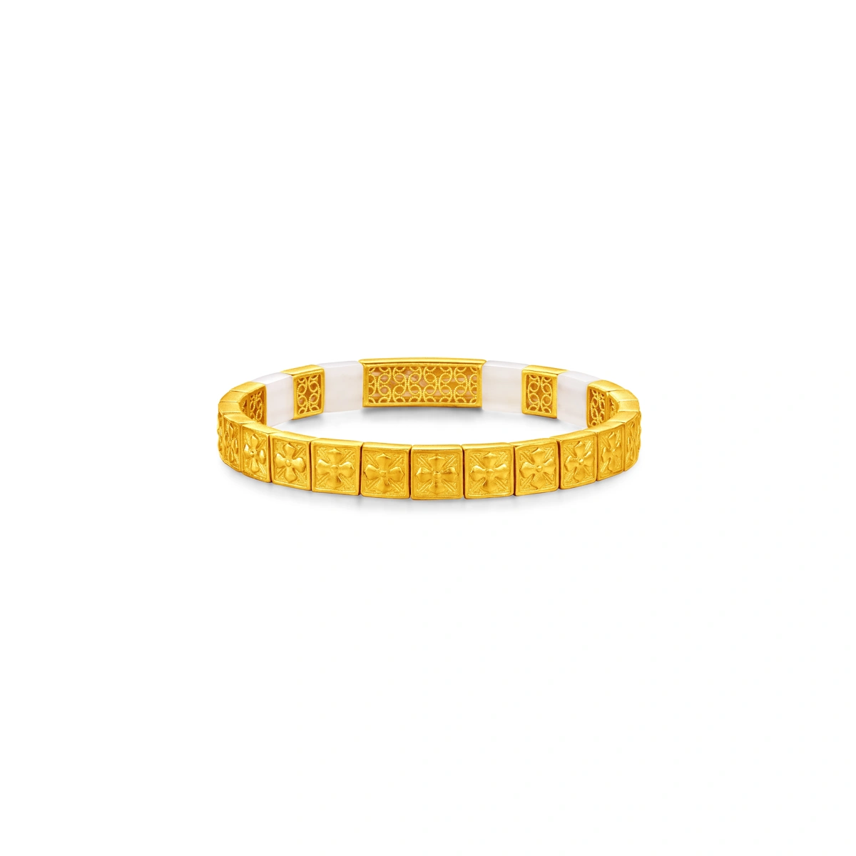 The Rising Dragon and Clouds 999 Gold bracelet