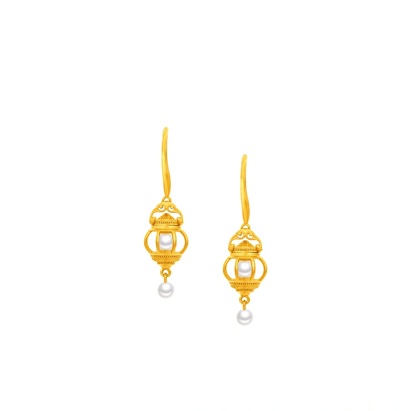 Auspicious Pumpkin 999 Gold earrings