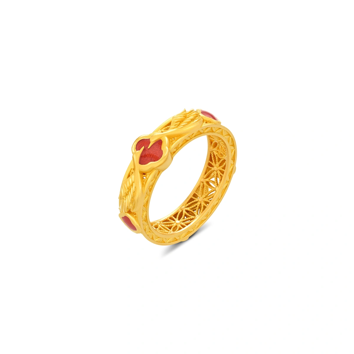 婚嫁喜鵲999足金戒指