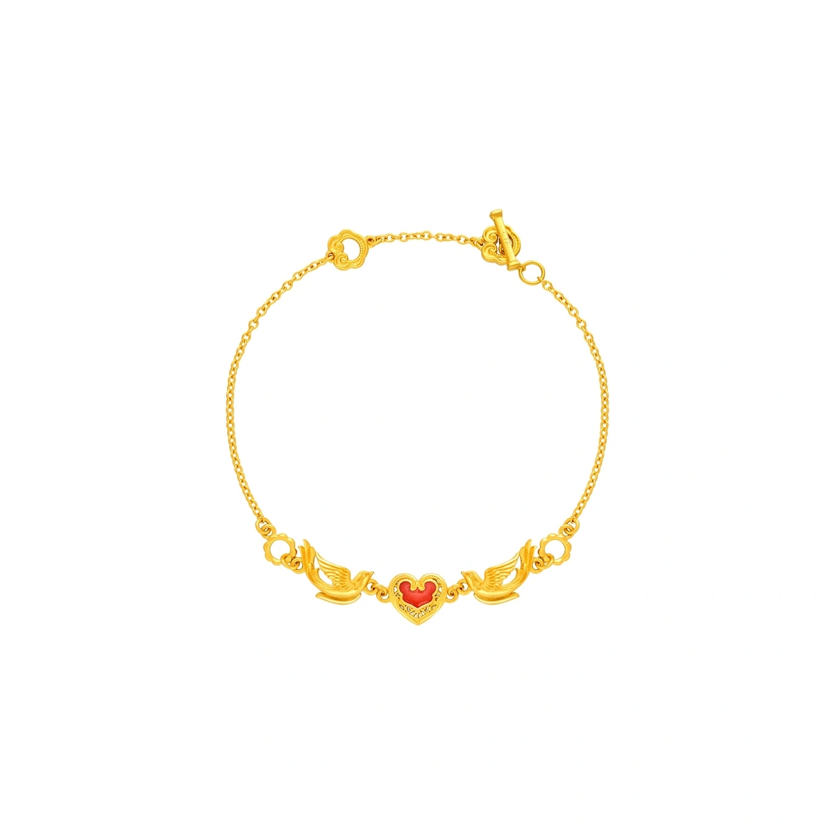 Loving Magpies 999 Gold bracelet