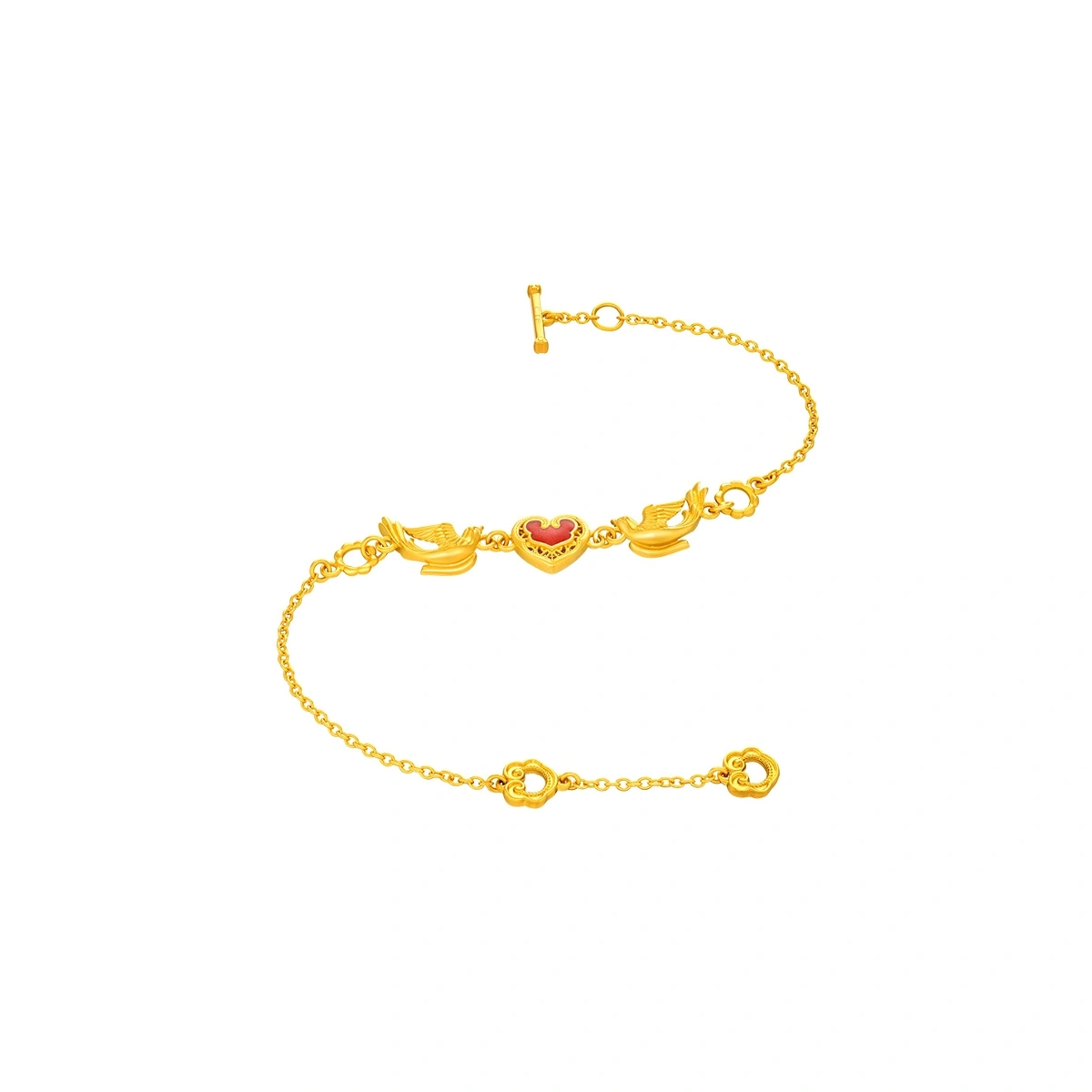 Loving Magpies 999 Gold bracelet