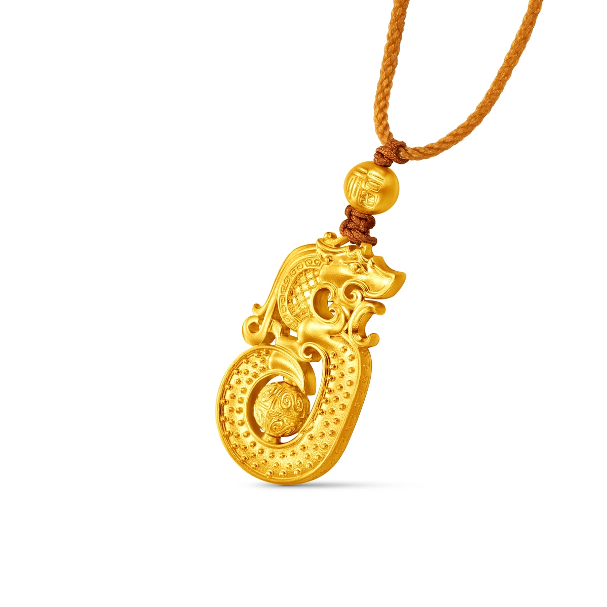 The Dancing Dragon Protector 999 Gold pendant