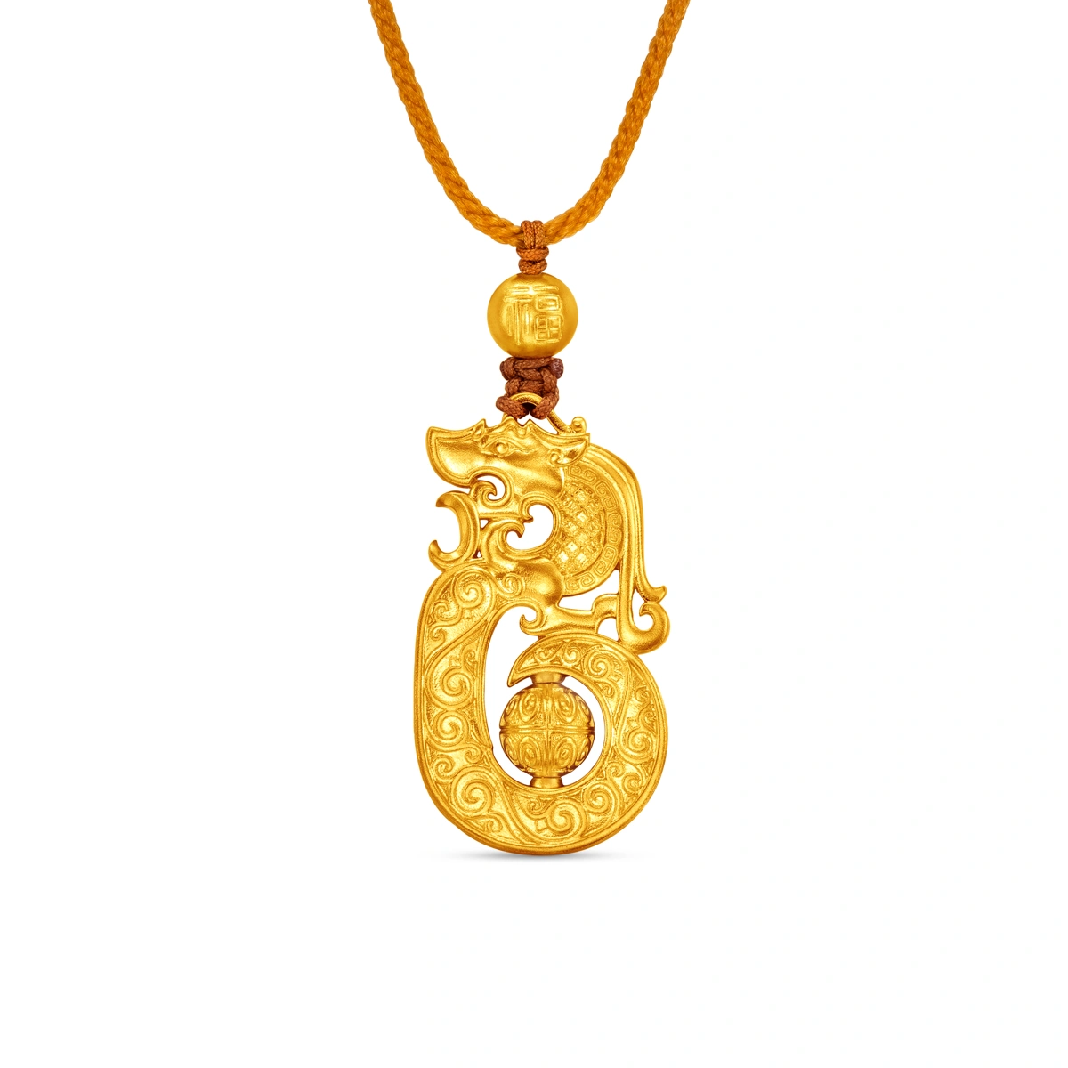 The Dancing Dragon Protector 999 Gold pendant