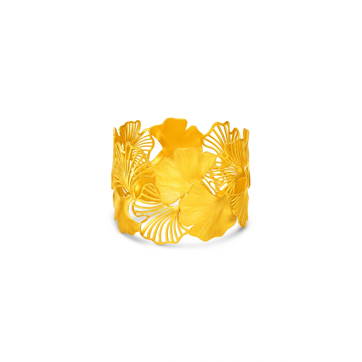 Ginkgo Leaf Candle Holder 999 Gold Ornament