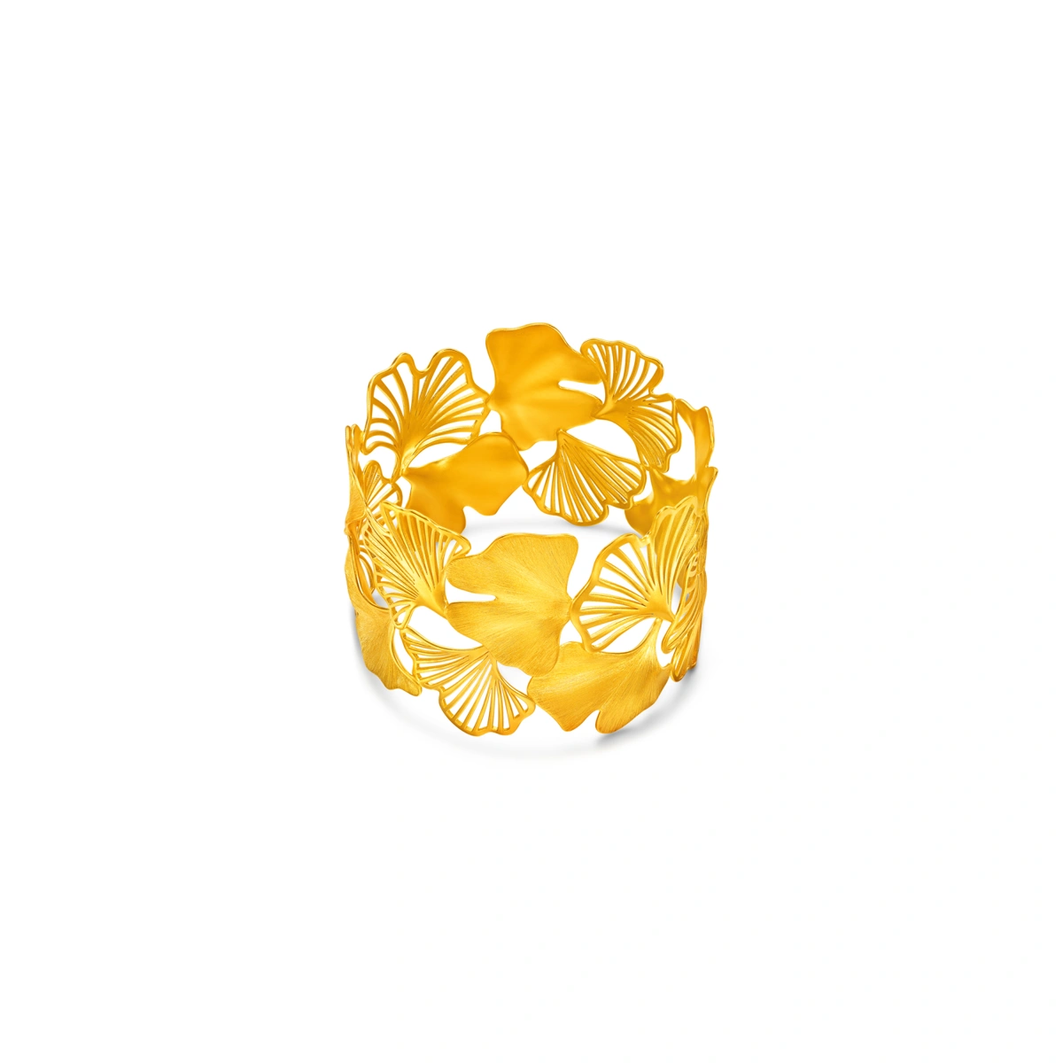 Ginkgo Leaf Candle Holder 999 Gold Ornament