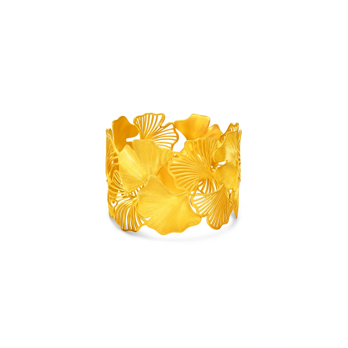 Ginkgo Leaf Candle Holder 999 Gold Ornament
