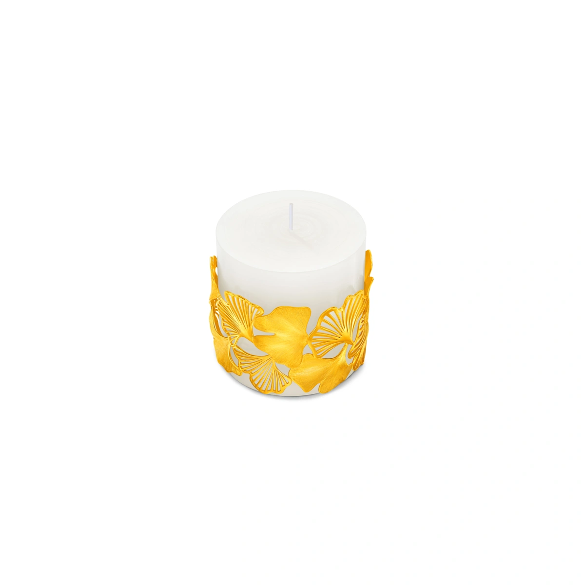 Ginkgo Leaf Candle Holder 999 Gold Ornament